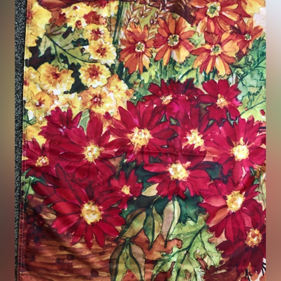 🍁Welcome Fall Mums in Basket Artist Print Full Size Flag - Picture 4 of 6